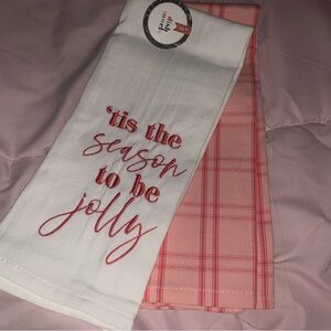 NEW ‘tis the season to be jolly Christmas Hand Towels NWT